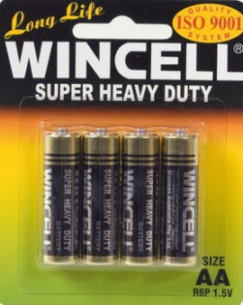 Wincell Super Heavy Duty AA Carded 4Pk Battery