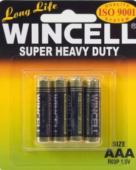 Wincell Super Heavy Duty AAA Carded 4Pk Battery