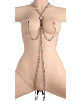 Collar Nipple And Clit Clamp Set