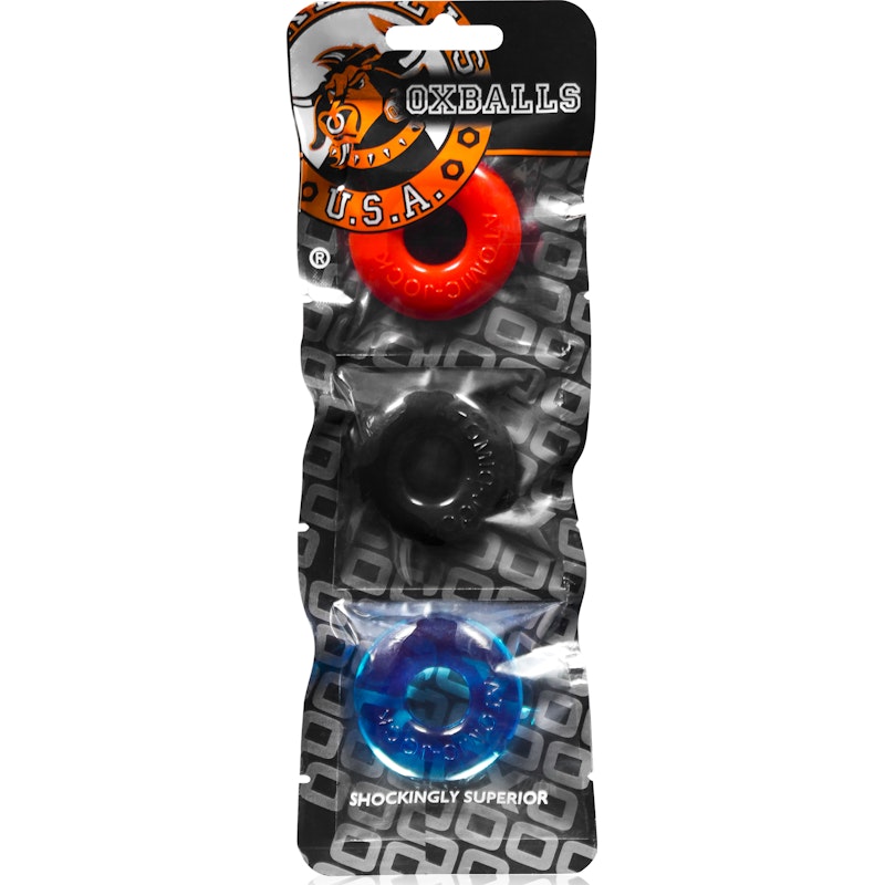 Ringer Cockring 3 Pc Multicolor