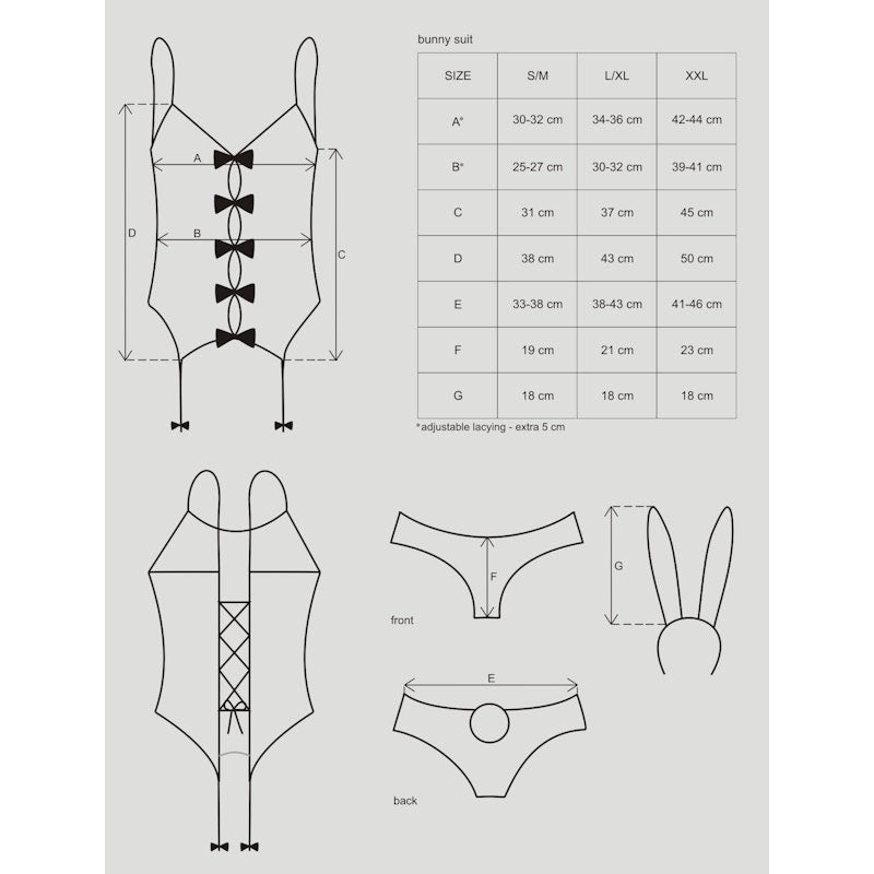 Bunny Suit 4 Pc Costume