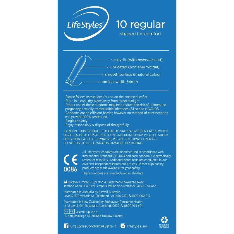 Lifestyles Regular Condoms 10