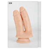 Double Penetration Twin Dildo Flesh