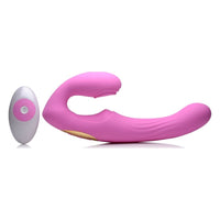 15X U-Pulse Strapless Strap-On w Remote Pink