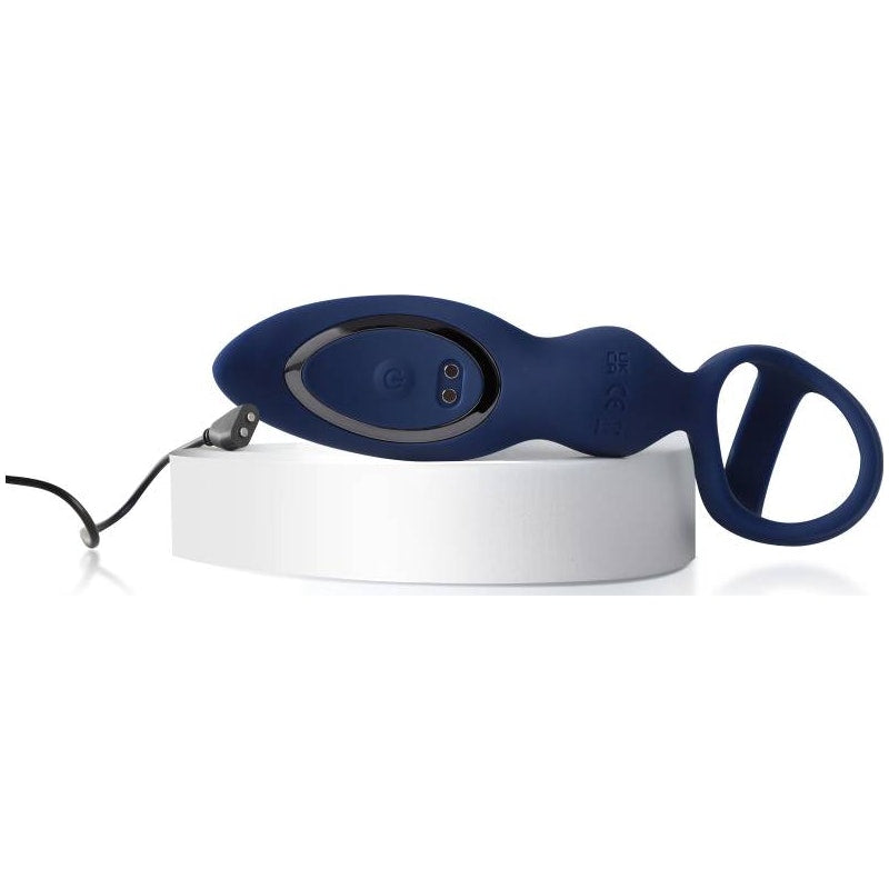 Ring'n'Rear Dual Thrusting Anal Probe with Cockring and Remote