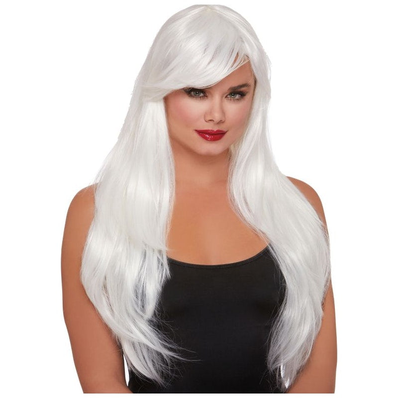 Dreamgirl Layered Long Wig White