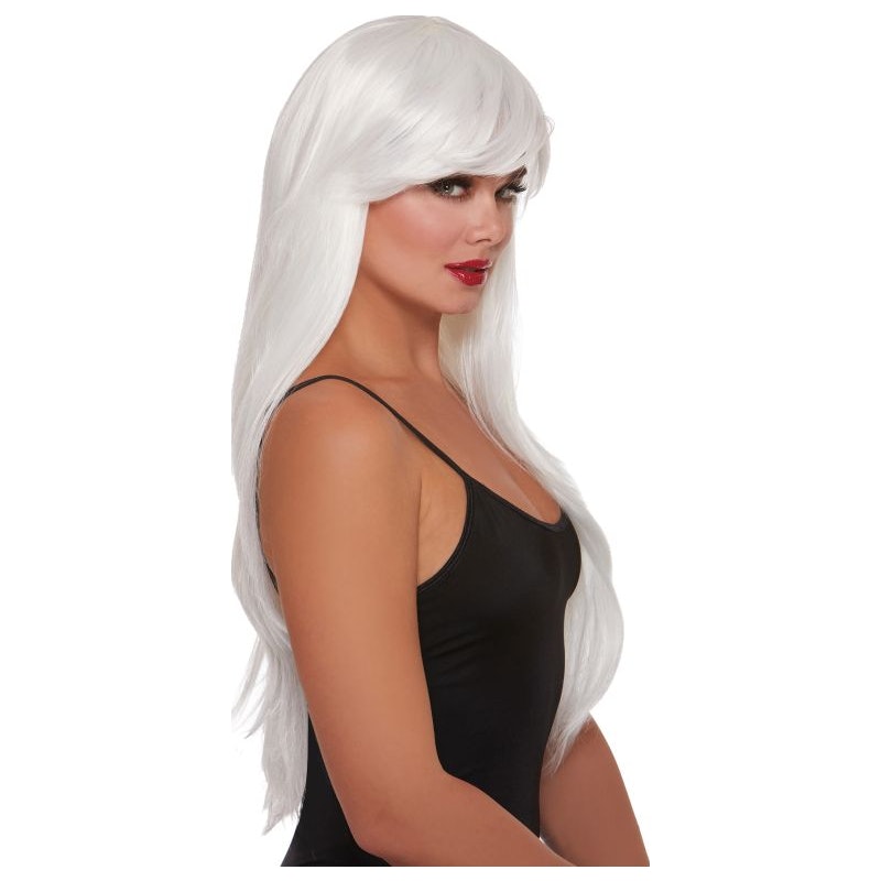 Dreamgirl Layered Long Wig White