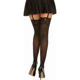 Dreamgirl Thigh High Sheer Lace Stockings Black