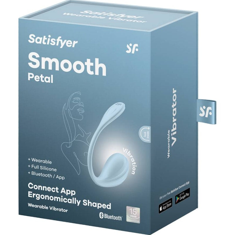 Satisfyer Smooth Petal Wearable App Connect Vibrator Blue