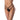 Wet Look Crotchless Panty Black