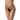 Wet Look Crotchless Panty Black