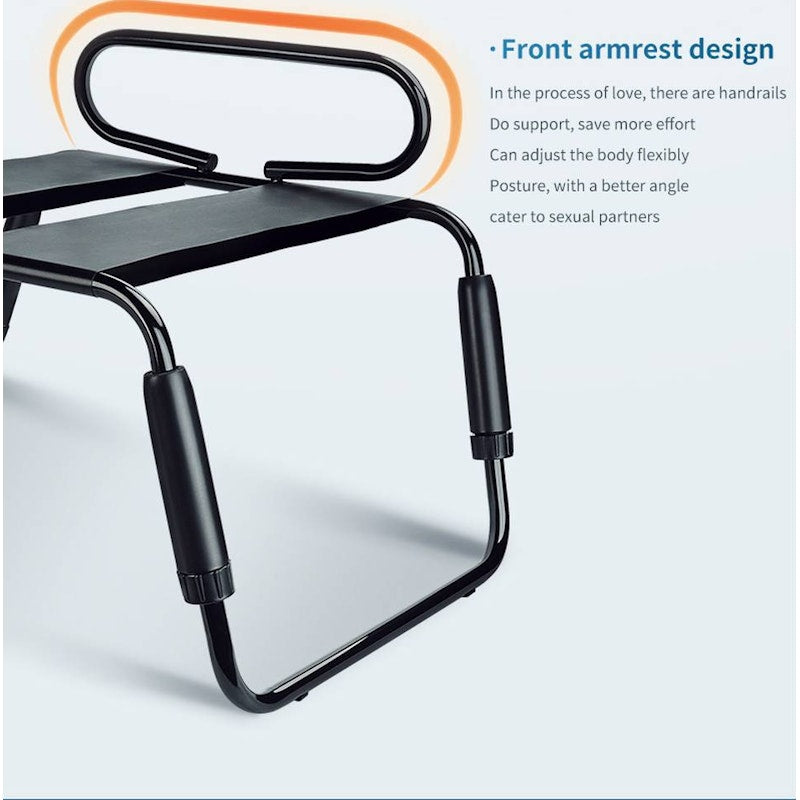 Sex Chair Adjustable Height Black w Handle and Arch Bridge
