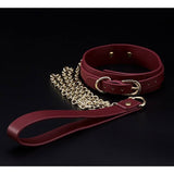 8 Pc Deluxe Bondage Play Kit Burgundy Gold