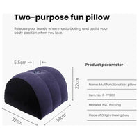 Inflatable Sex Positioning Half Dome Cushion with Toy Holder
