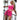 Eyelash Lace 3 Pc Crop, Skirt and Thong Fuscia