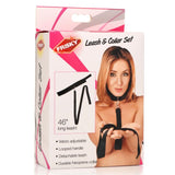 Neoprene Collar And Leash Set Black