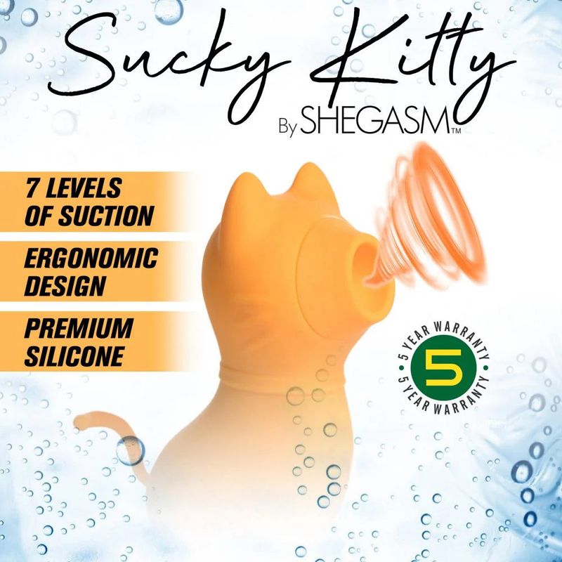 Sucky Kitty 7X Clitoral Stimulator Orange