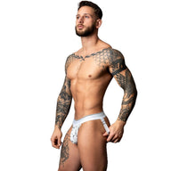 Male Power Marble Jock Strap White