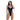 PlayBoy Black High-Leg 1 Pc Swimsuit with Rhinestone Logo