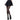 Geo Jacquard Fishnet Tights Black