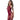 Halter Body Stocking With Rhinestone Burgundy