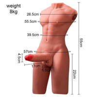 Jason 8kg USB Auto Thrusting 17cm Cock and Ass Male Torso