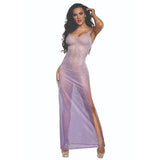 DreamGirl Ombre Glitter Mesh Gown Lilac