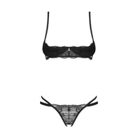 Nutris 2 Pc Crotchless Bra Panty Set