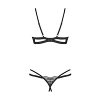 Nutris 2 Pc Crotchless Bra Panty Set
