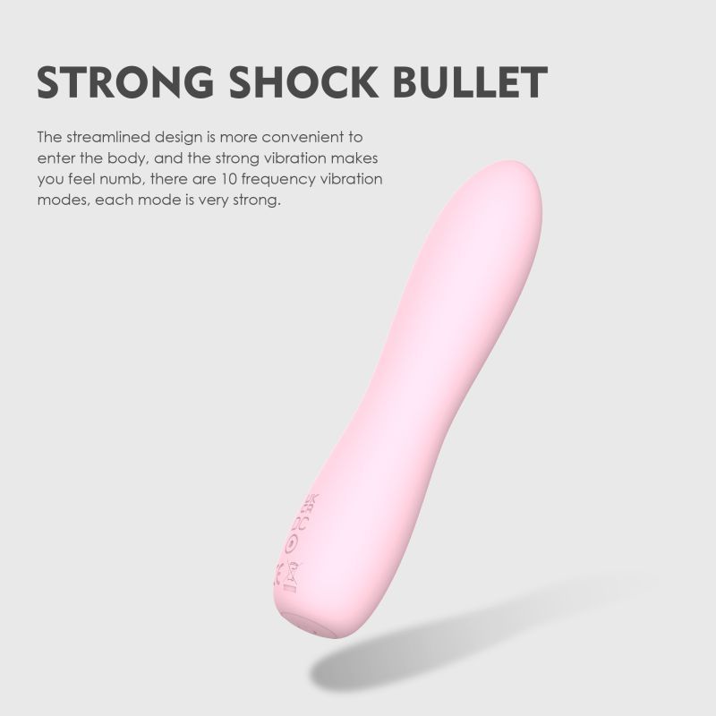 Bella Silicone 140mm Bullet Massager Pink