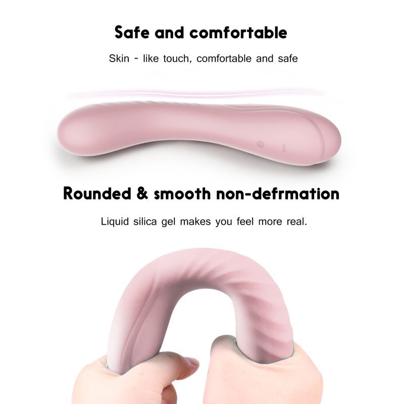 Maya Curve Silicone Vibrator Pink