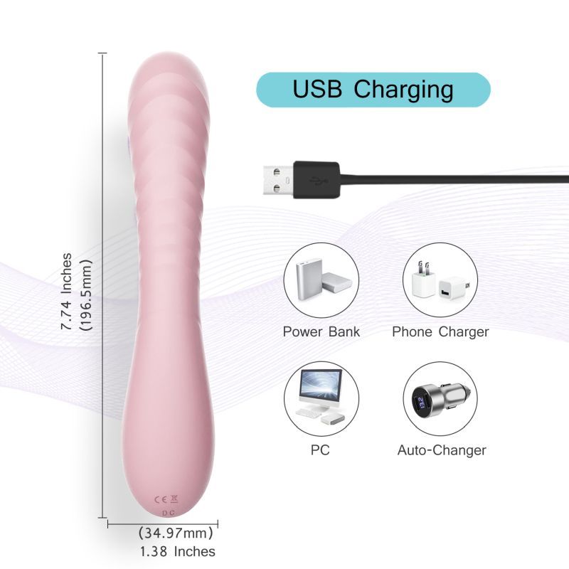 Maya Curve Silicone Vibrator Pink