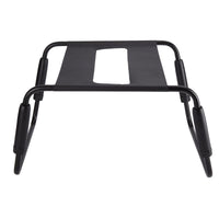 Sex Chair Adjustable Height Black TPU Seat