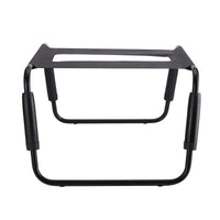 Sex Chair Adjustable Height Black TPU Seat