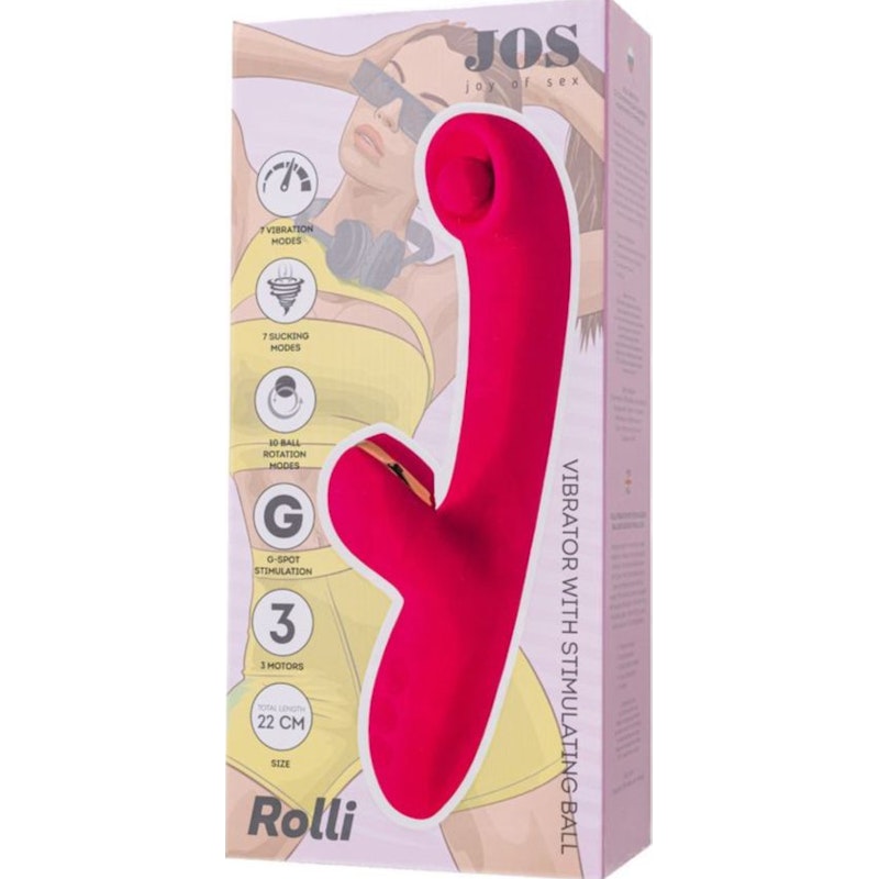 JOS Rolli Stimulating Ball Vibrator with Vaccuum Clitoral Stimulator