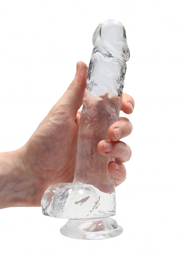 8 Inch / 20 cm Realistic Dildo With Balls - Transparent