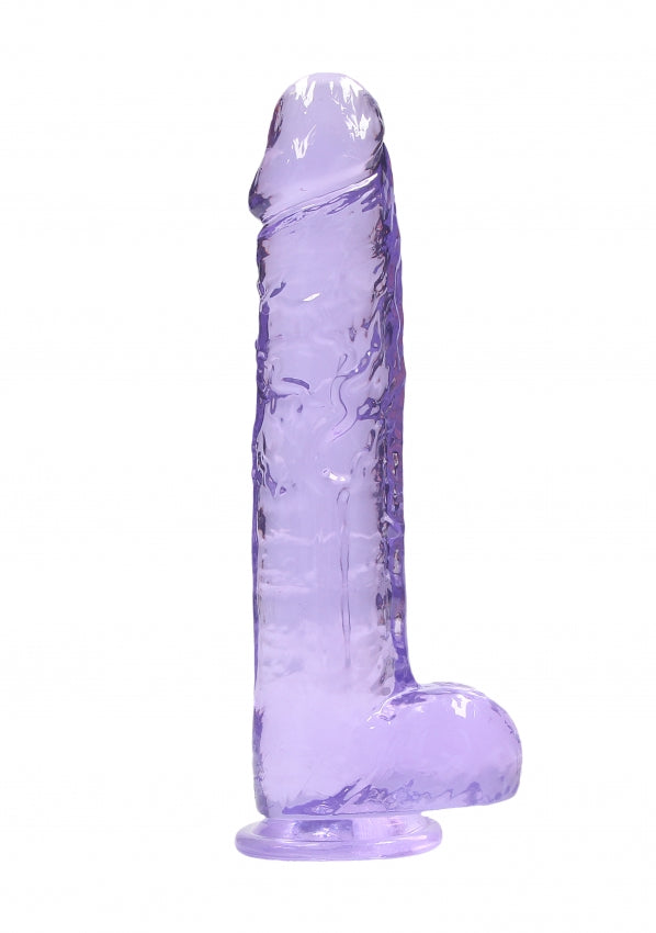 9 Inch / 23 cm Realistic Dildo With Balls - Purple