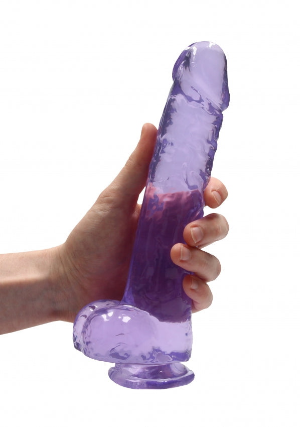 9 Inch / 23 cm Realistic Dildo With Balls - Purple