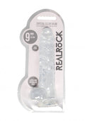 9 Inch / 23 cm Realistic Dildo With Balls - Transparent
