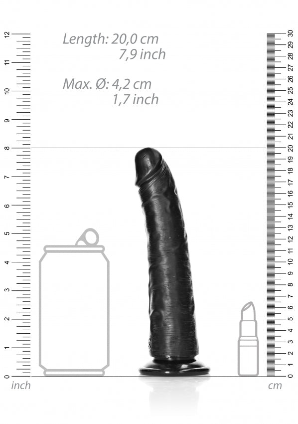 Slim Realistic Dildo with Suction Cup - 7''/ 18 cm