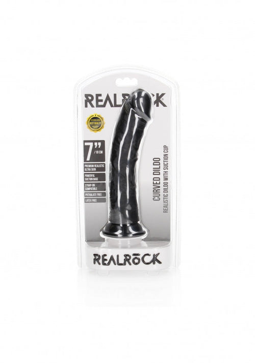 Curved Realistic Dildo with Suction Cup - 7''/ 18 cm