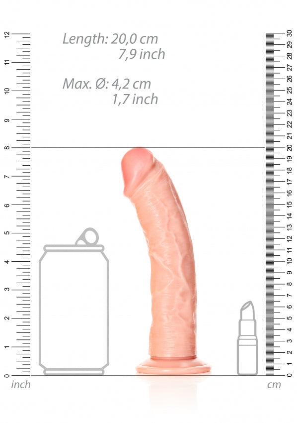 Curved Realistic Dildo with Suction Cup - 7''/ 18 cm