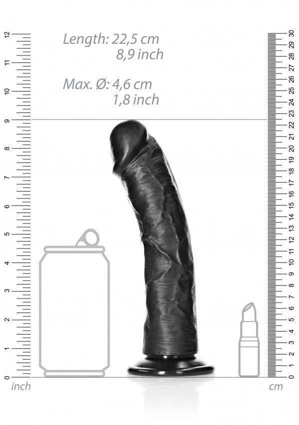 Curved Realistic Dildo with Suction Cup - 8''/ 20.5 cm