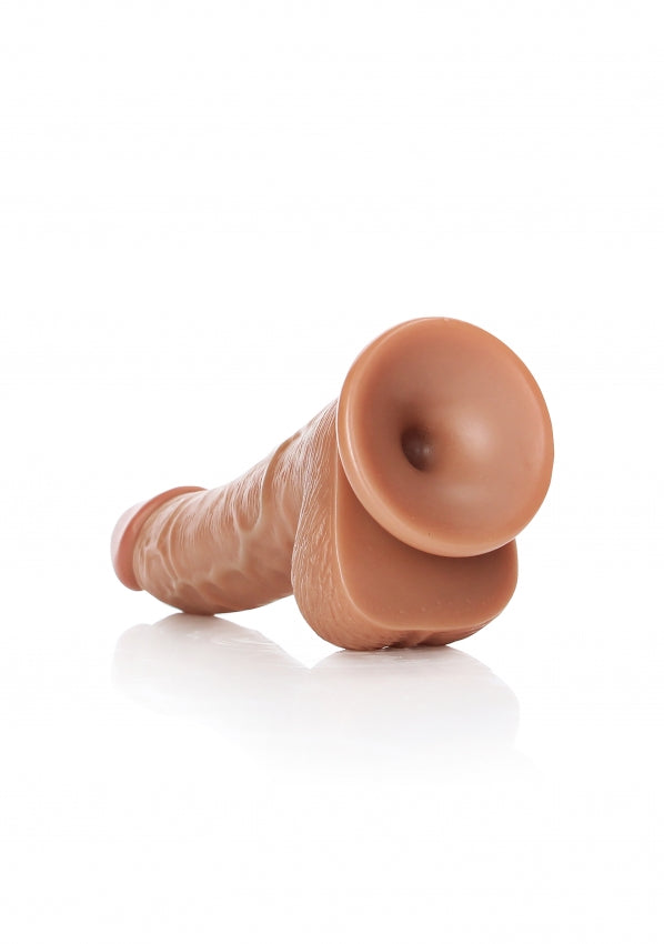 Curved Realistic Dildo with Balls and Suction Cup - 6''/ 15.5 cm