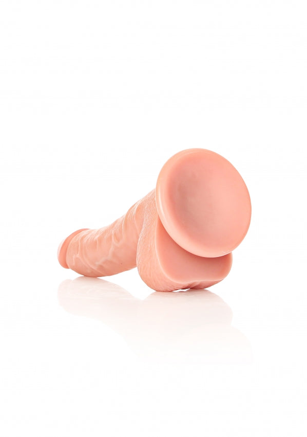 Curved Realistic Dildo with Balls and Suction Cup - 7''/ 18 cm