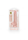 Straight Realistic Dildo with Balls and Suction Cup - 7''/ 18 cm