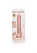 Straight Realistic Dildo with Balls and Suction Cup - 11''/ 28 cm