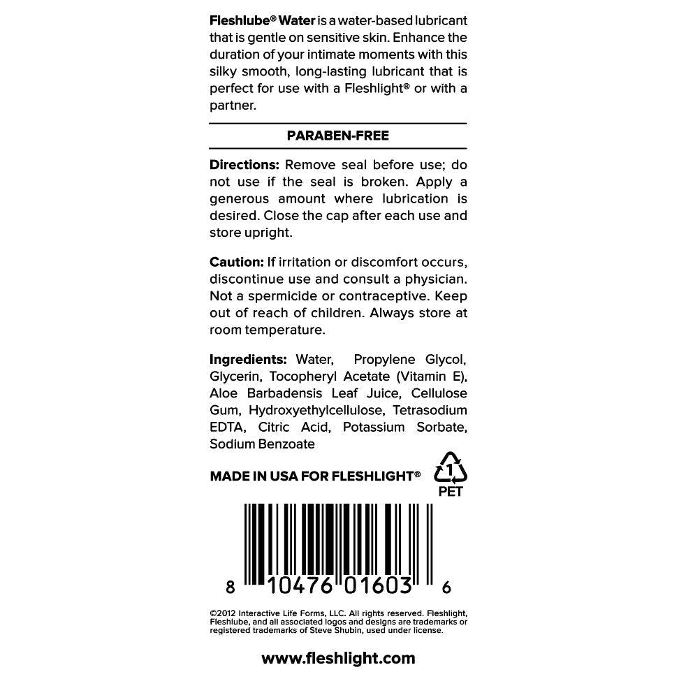 Fleshlube Water 4oz/118ml