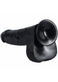 RealRock Ultra Realistic Skin - Extra Large Straight with Balls 13" / 33 cm - Black