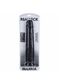 RealRock Ultra Realistic Skin - Extra Large Straight without Balls 15" / 38 cm - Black